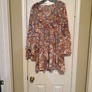 Vibrant Paisley Flare Dress